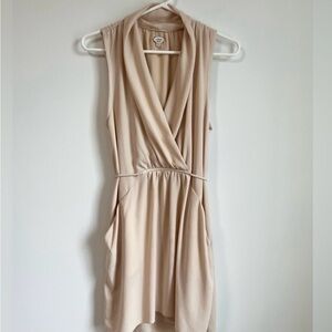 Wilfred Sabine Pink Sleeveless Draped Mini Dress